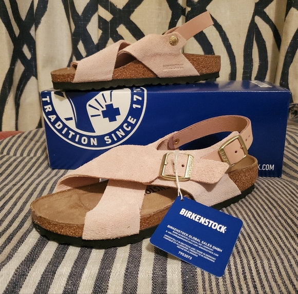 Birkenstock Pink Suede Sandals    Size 37 - Picture 1 of 4